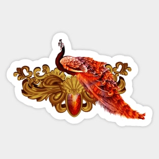 Beautiful elegant peacock Sticker